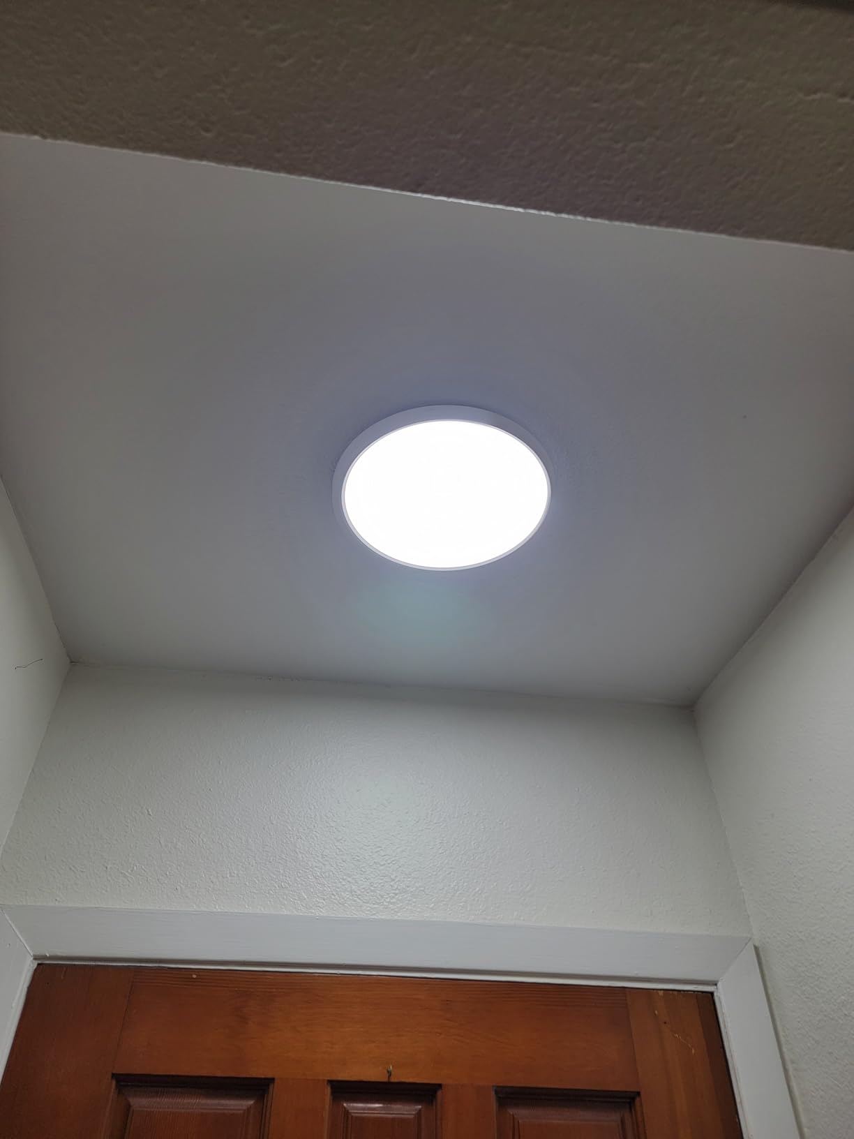 hepside 2Pack LED Flush Mount Ceiling Light Fixture, 12Inch 24W, Dimmable & 3000K/3500K/4000K/5000K/6500K Adjustable Low Profile Ceiling Lights, White Round Flat Ceiling Light for Closet, Kitchen, Hallway customer photo 2