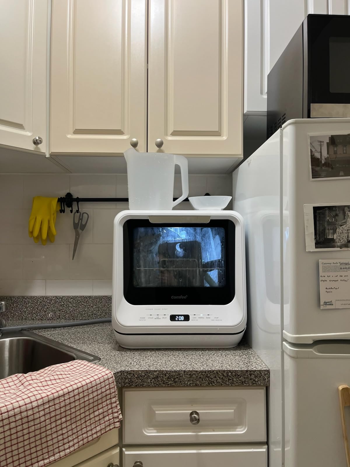 Midea MDC17P4CWW Portable Countertop Mini 1.32Gal Built-in Water Tank, Baby Care, No Hookup Needed, 360° Dual Spray,High-Temp wash, Dishwasher for Apartments& RVs, White, Whole customer photo 1