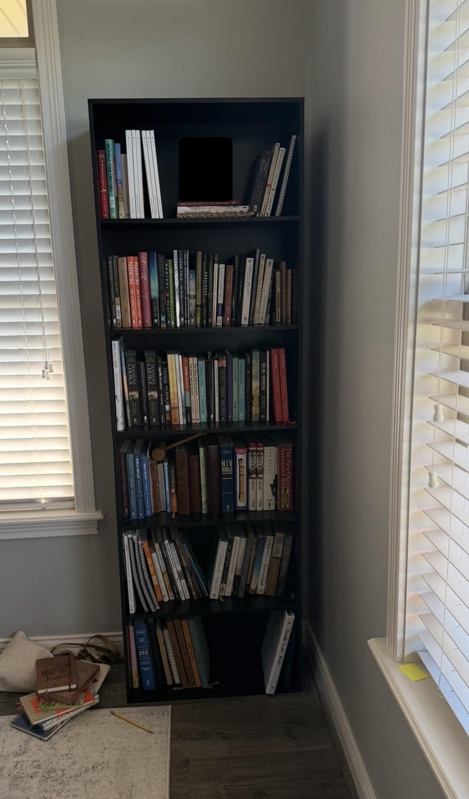Shintenchi Bookshelf, 6-Tier Open Bookcase and Bookshelves, 6 Shelf Display Storage Shelves Floor Standing 70.6 inches Tall Bookcase for Home Office, Living Room (Black) customer photo 1