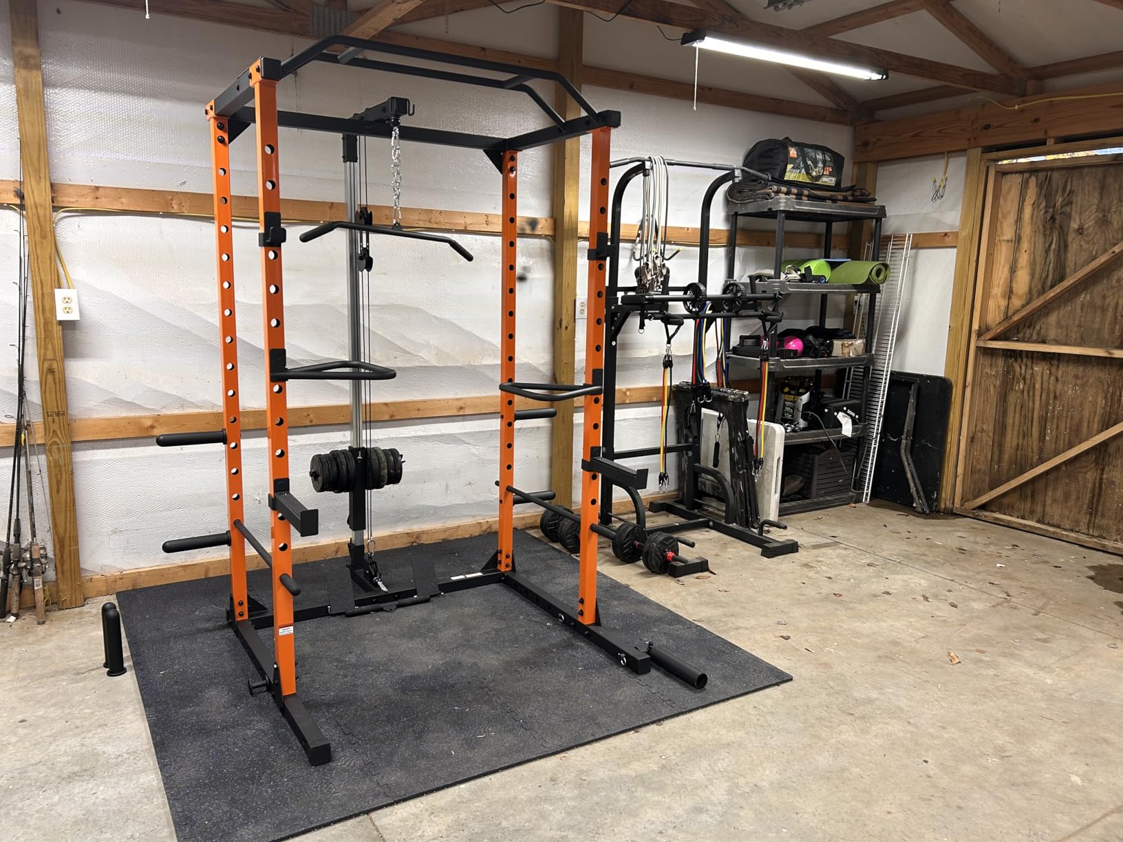 OPPSDECOR Power Cage Power Rack, Multi-Functional Weight Cage with More Training Attachments, Heavy-Duty Construction Squat Rack for Home Gym customer photo 1