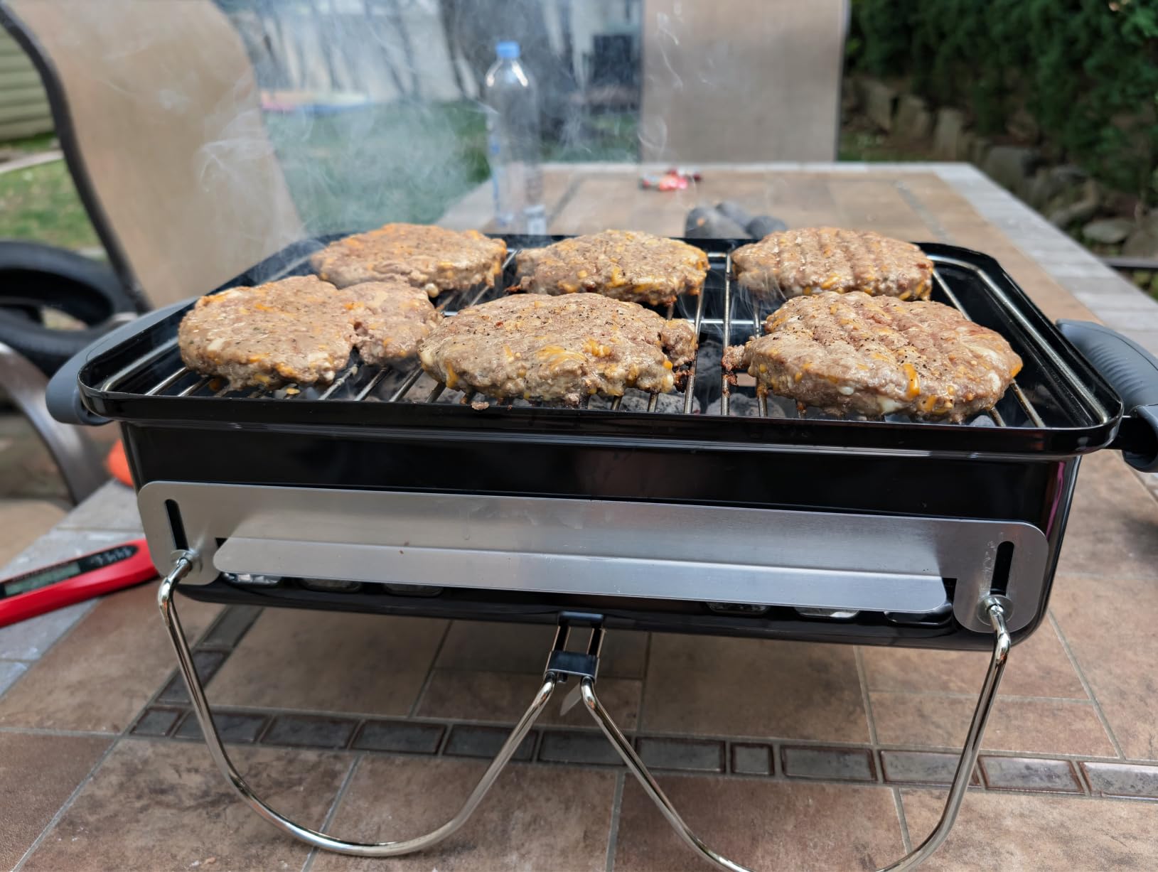Weber Go-Anywhere Charcoal Grill | Lightweight Portable BBQ Grill for Camping, Tailgating & Outdoor Cooking with 2-Piece Cooking Grate & Precise Airflow Dampers customer photo 1
