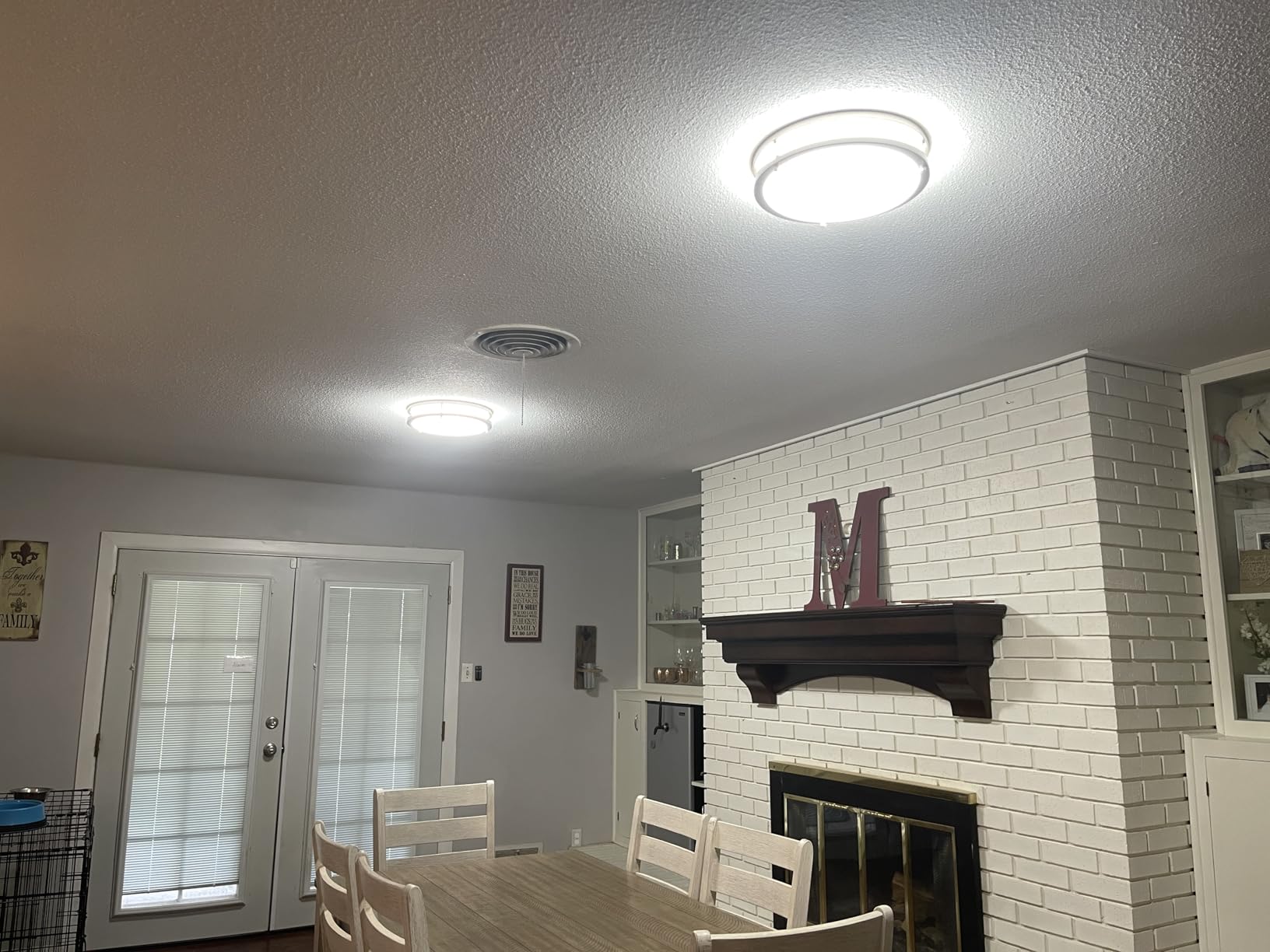 Drosbey 32W Dimmable LED Ceiling Light Fixture, Flush Mount Ceiling Lights for Kitchen, Bathroom, Bedroom, Hallway, 2700K/3000K/3500K/4000K/5000K Adjustable, 300W Equivalent, UL Listed customer photo 2