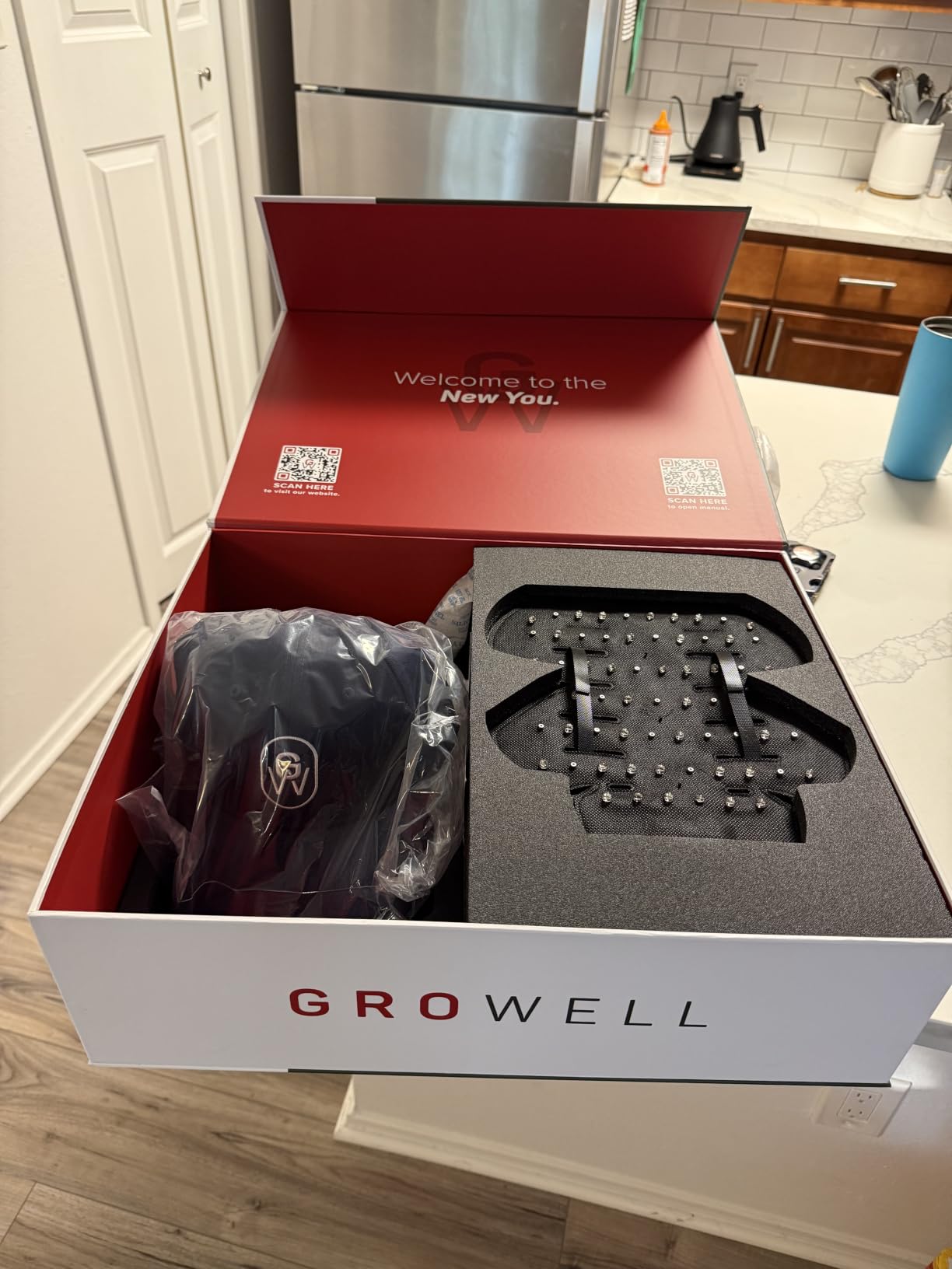 GroWell Red Light Therapy Hair Growth Cap - FDA Cleared Laser Treatment for Hair Regrowth and Reduced Shedding - LED & Laser Red Light Therapy Clinically Proven in Double-Blind Studies customer photo 1
