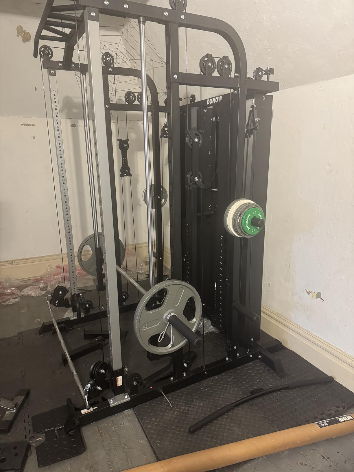 DONOW Smith Machine with Weight Stacks Home Gym System Cable Crossover | Multi Function, All in One, Heavy Duty, Lat Pulldown Bench, Hip Thrust Attachment, Smooth Smith Bar and Cable System customer photo 1