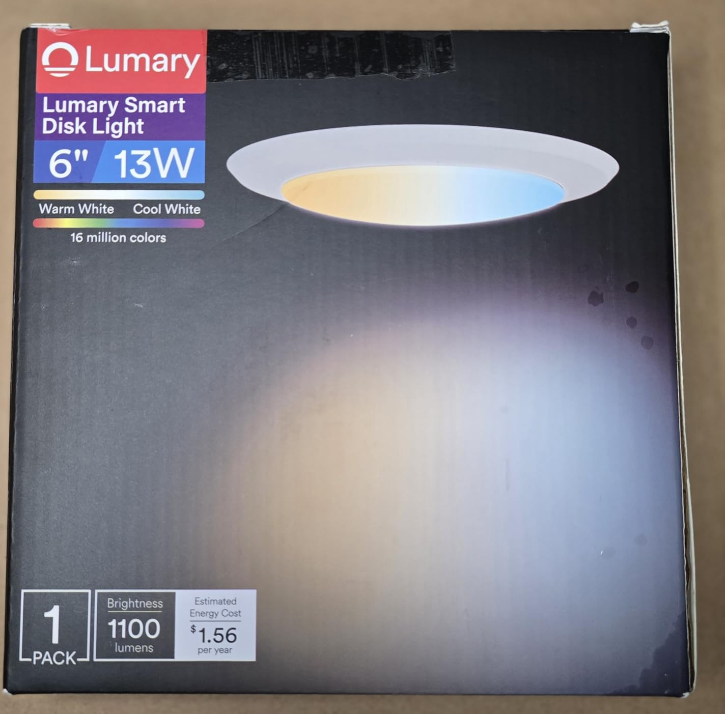 Lumary 13W Smart Led Disk Light 5/6 Inch, WiFi Flush Mount Ceiling Light | Color Changing 2700-6500K Dimmable Recessed Lighting, Surface Mount, Compatible with Alexa/Google/Lumary Switch, 4Pack customer photo 1
