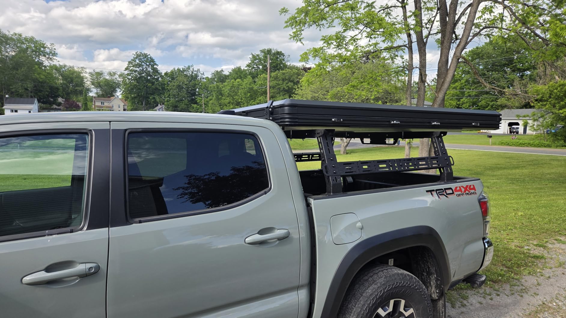 Aluminum Rooftop Tent Hard Shell, Pop Up Roof Tent Hardshell | 2-layer mat, LED light strip, 2 Person Car Roof Top Tent Camping for Jeep Truck SUV Trailer customer photo 1
