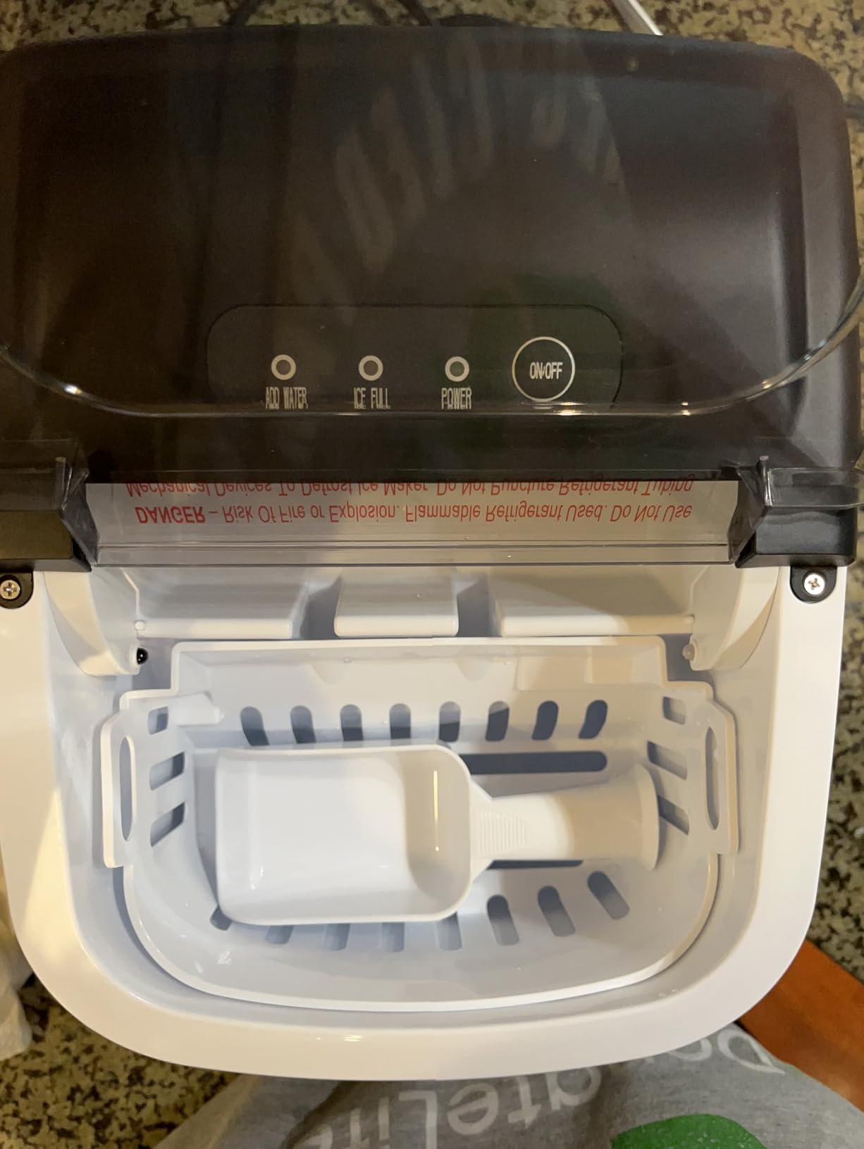 Kismile Nugget Ice Makers Countertop,Portable Ice Machine with Crushed Ice, 35lbs/Day,Self-Cleaning,One-Click Operation for Home Use(Silver) customer photo 1