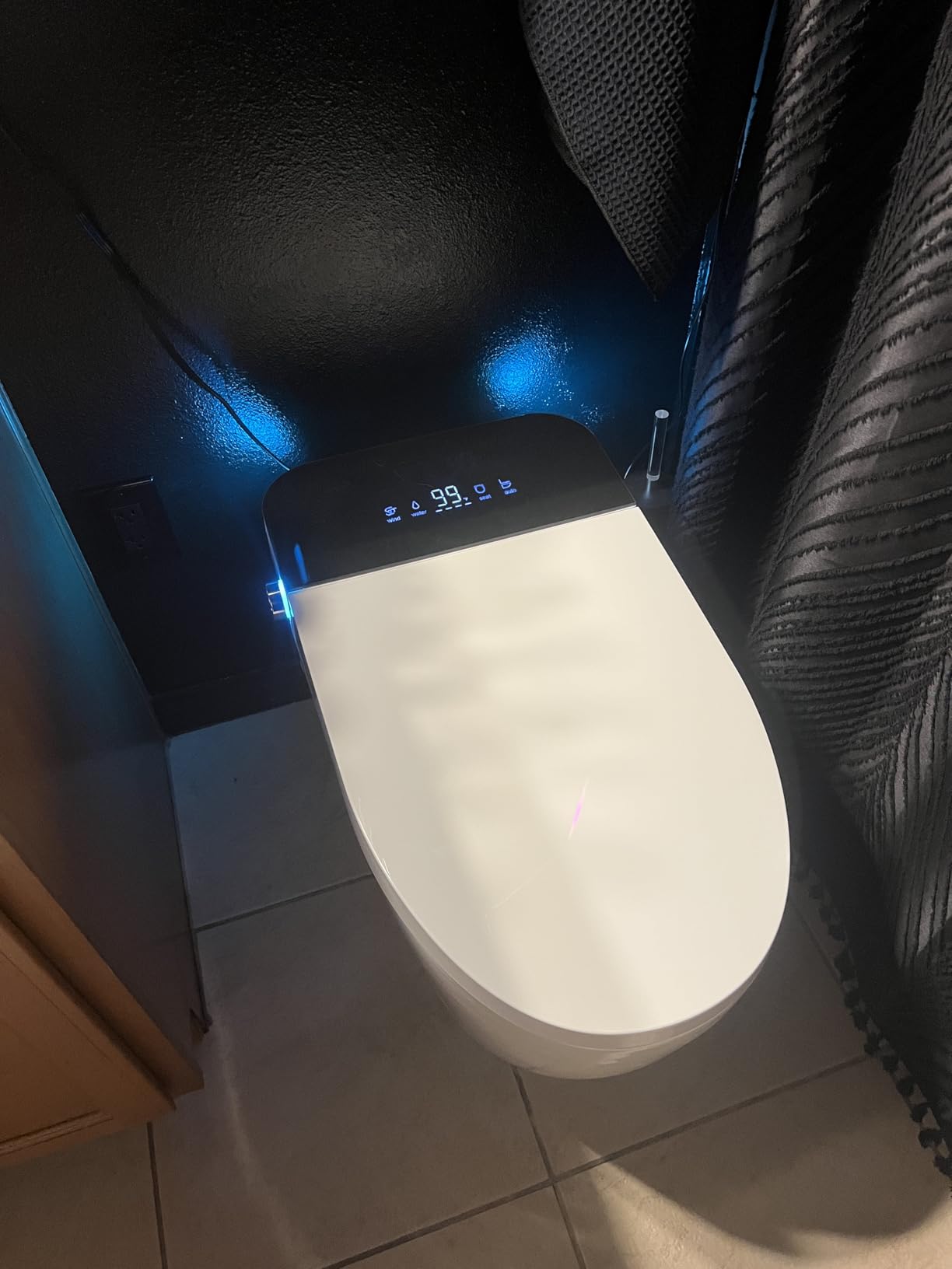 Smart Toilet with Bidet Built In, One Piece Bidet Toilet with Auto Dual Flush, Foam Shield, Modern Elongated Tankless Toilet with Foot Sensor, Heated Bidet Seat, Warm Water & Dryer, LED Display customer photo 1
