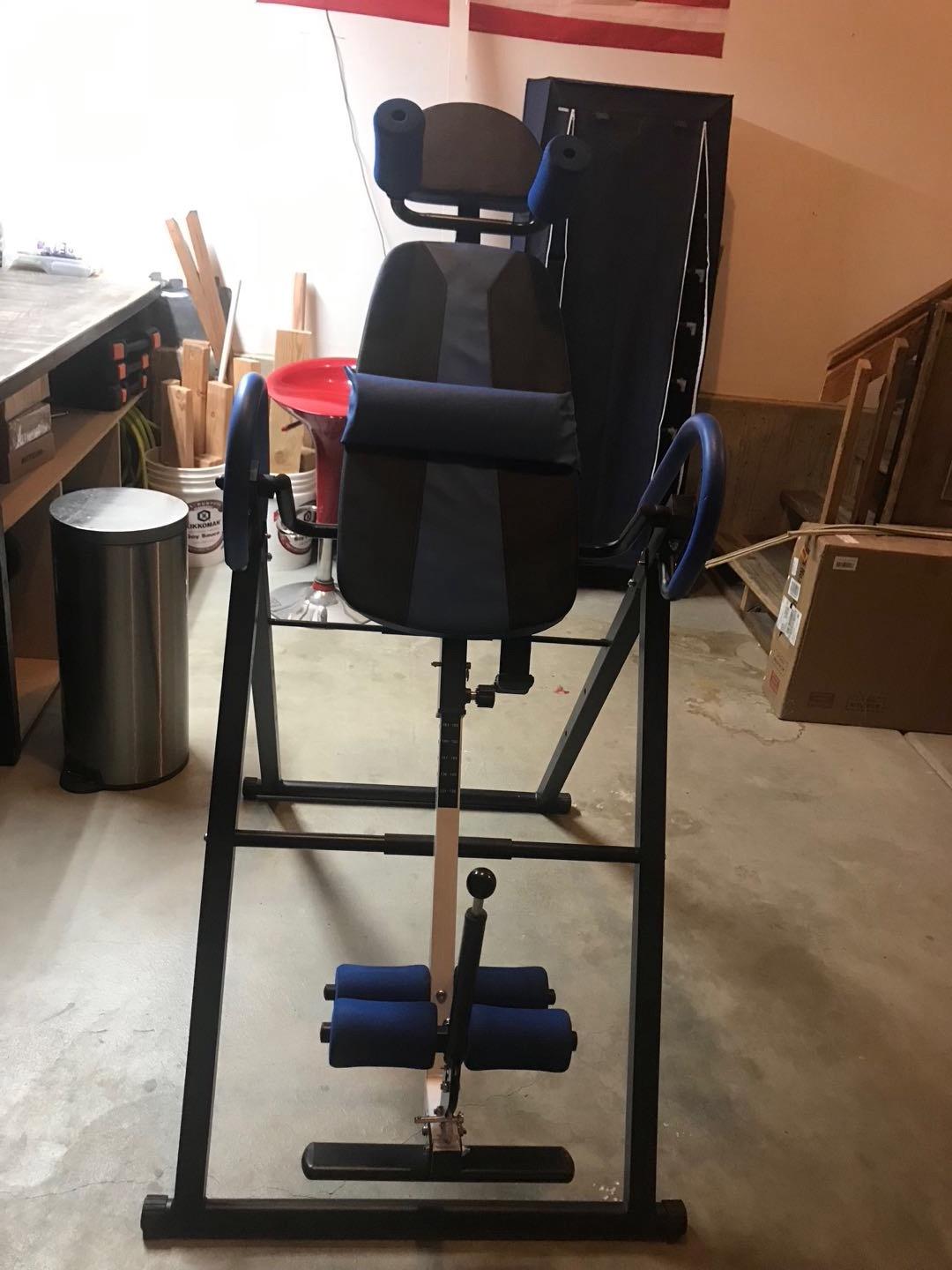 Dripex Heavy Duty Gravity Inversion Table 300 lbs Capacity | Inversion Tables for Back Pain Relief with Adjustable Headrest/ Lumbar Support customer photo 2
