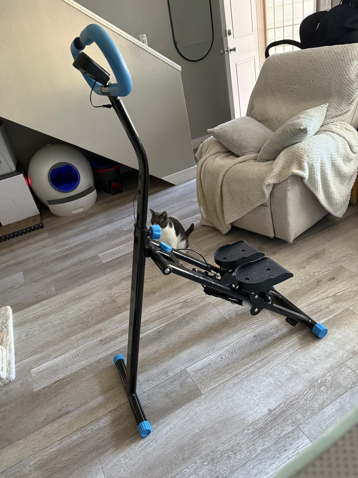 Stair Stepper for Home, Vertical Climber Workout Machine with Handlebar for Full Body Exercise Stair Climber Machine with Stable Frame & 3 Adjustable Height customer photo 2