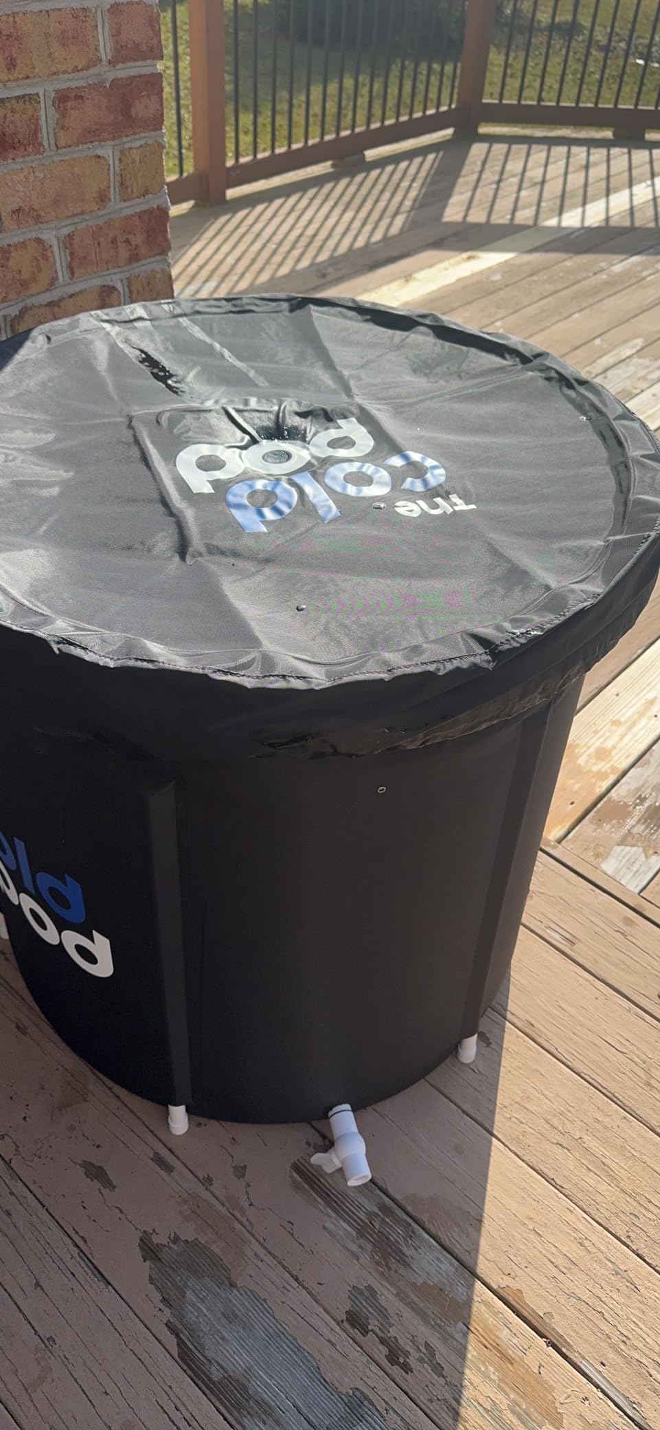 The Cold Pod Cold Plunge Tub: 85 Gal Round Tub with Full-Wrap UV-Reflective Insulation Cover Bundle for Indoor & Outdoors Use - Portable Ice Bath Tub for Athletes customer photo 2