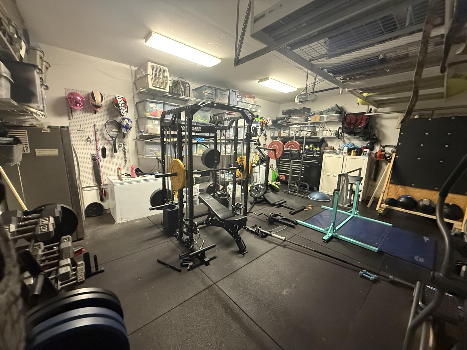 Major Fitness Drone2 Advanced Training Smith Machine - All-in-One Home Gym Squat Rack with Aluminum Pulley Set, Weight Bar, Dual LAT Pull-Down Systems & Cable Crossover Machine for Full-Body Workouts customer photo 1