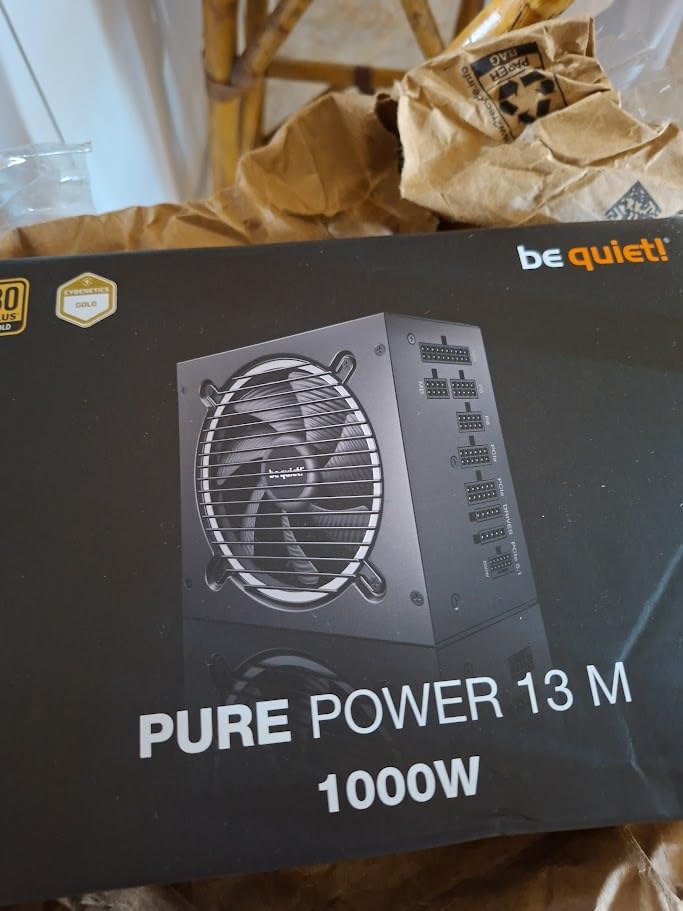 be quiet! Pure Power 13 M 1000W, ATX 3.1, Fully Modular PSU, 80+ Gold | PCIe 5.1 Ready Power Supply, Up to 94.4% Efficiency, LLC Topology, Semi-Passive 120mm fan, 12V-2x6 600W, 10 Year Warranty customer photo 2
