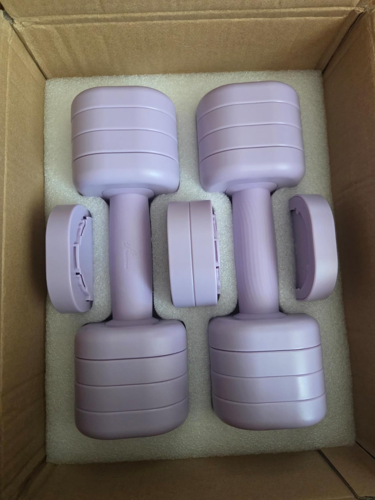 Adjustable Dumbbell Set of 2: Sportneer 4 in 1 Free Weights Dumbbells Set for Women, Hand Weights for Women at Home, Available in 5 lb x 2 and 10 lb x 2 Sets with Soft Rubber Handle for Home Gym Exercise Training customer photo 1