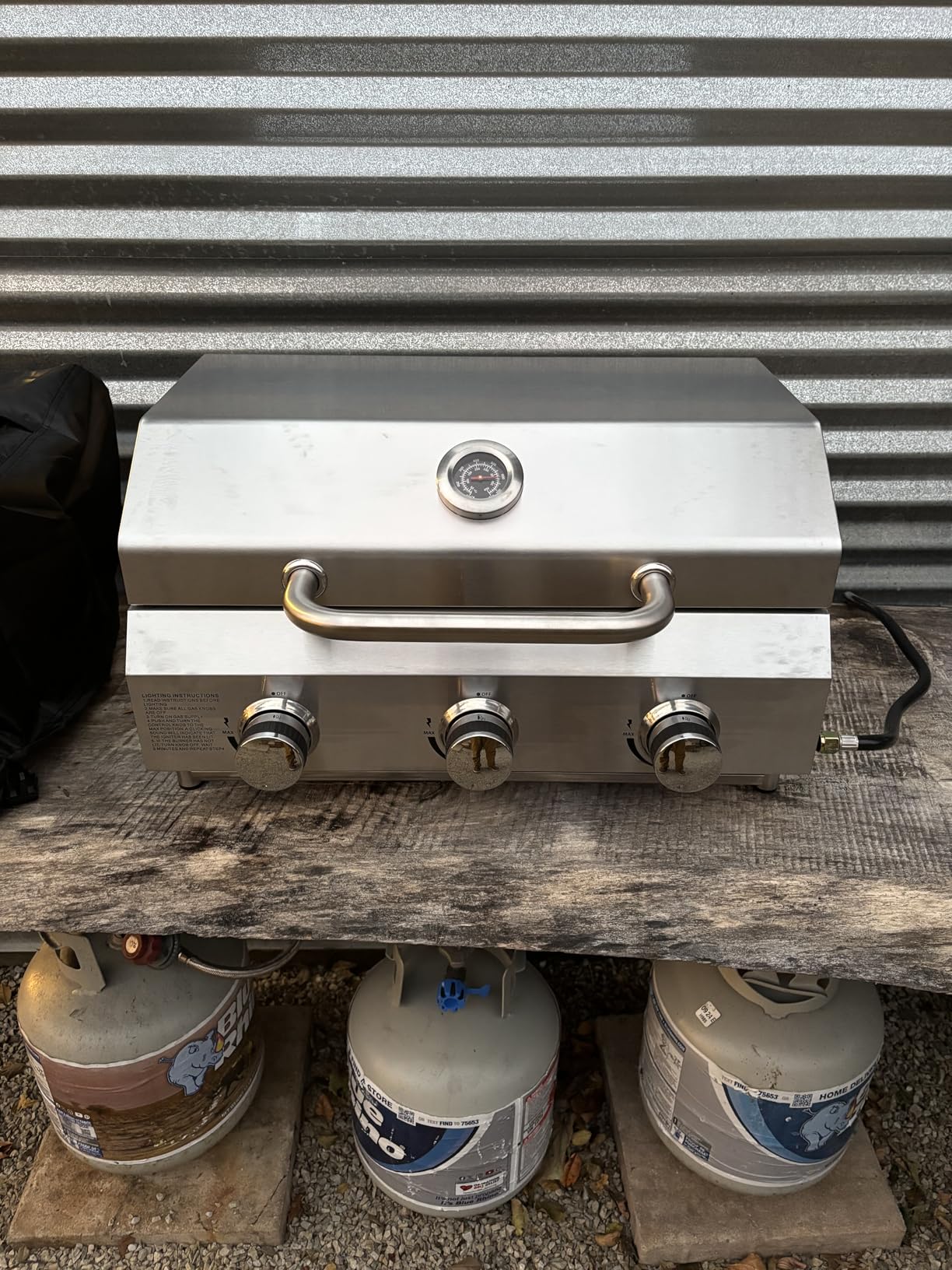 Bestfire 3-Burner Tabletop Gas Grill, 30,000 BTU Portable Propane Grill with Heavy-Duty Thickened Grates & Knobs, Compact Design&Detachable Legs for Camping, RV, Backyard BBQ customer photo 1