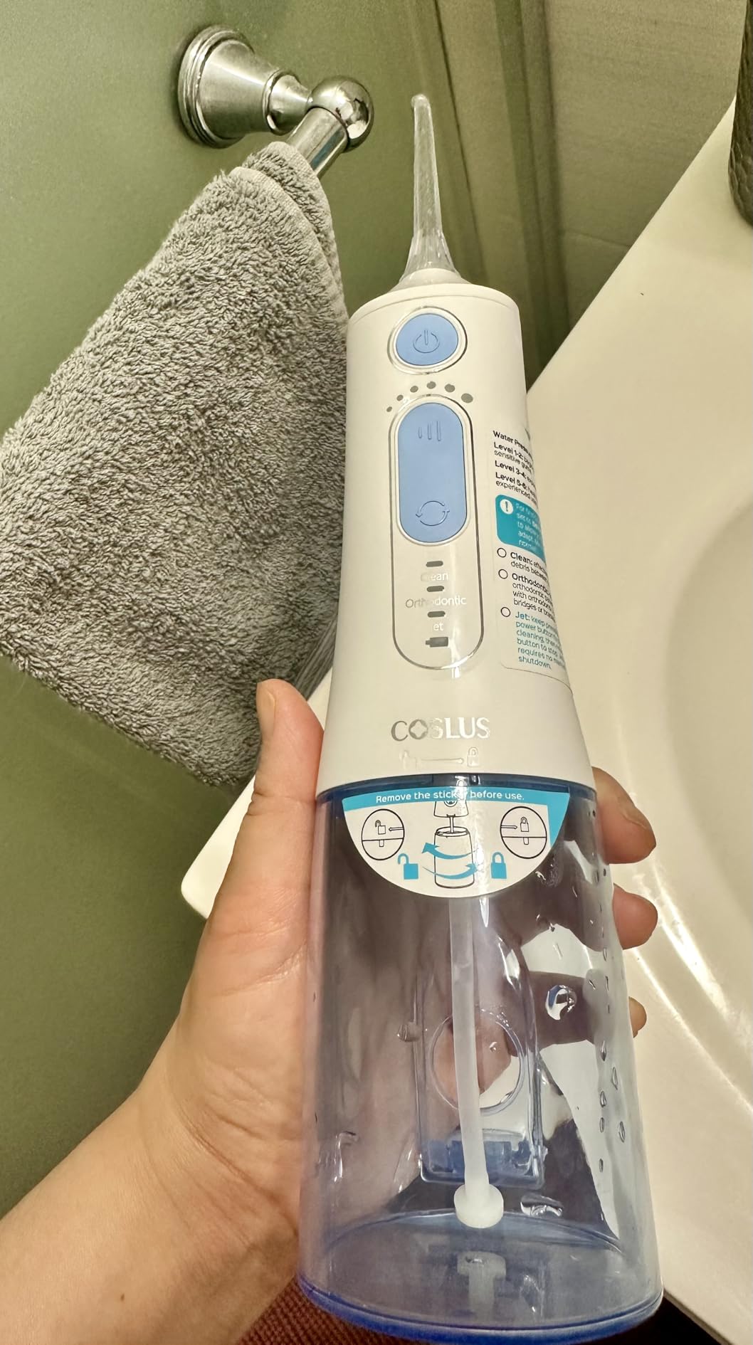 COSLUS ADA Accepted C51 Portable Water Flosser for Teeth: 3 Modes & 6 Pressure Settings with Jet Mode Water Dental Pick for Orthodontic, Braces, Sensitive Gums, Compact for Travel, for Multiple Users customer photo 2