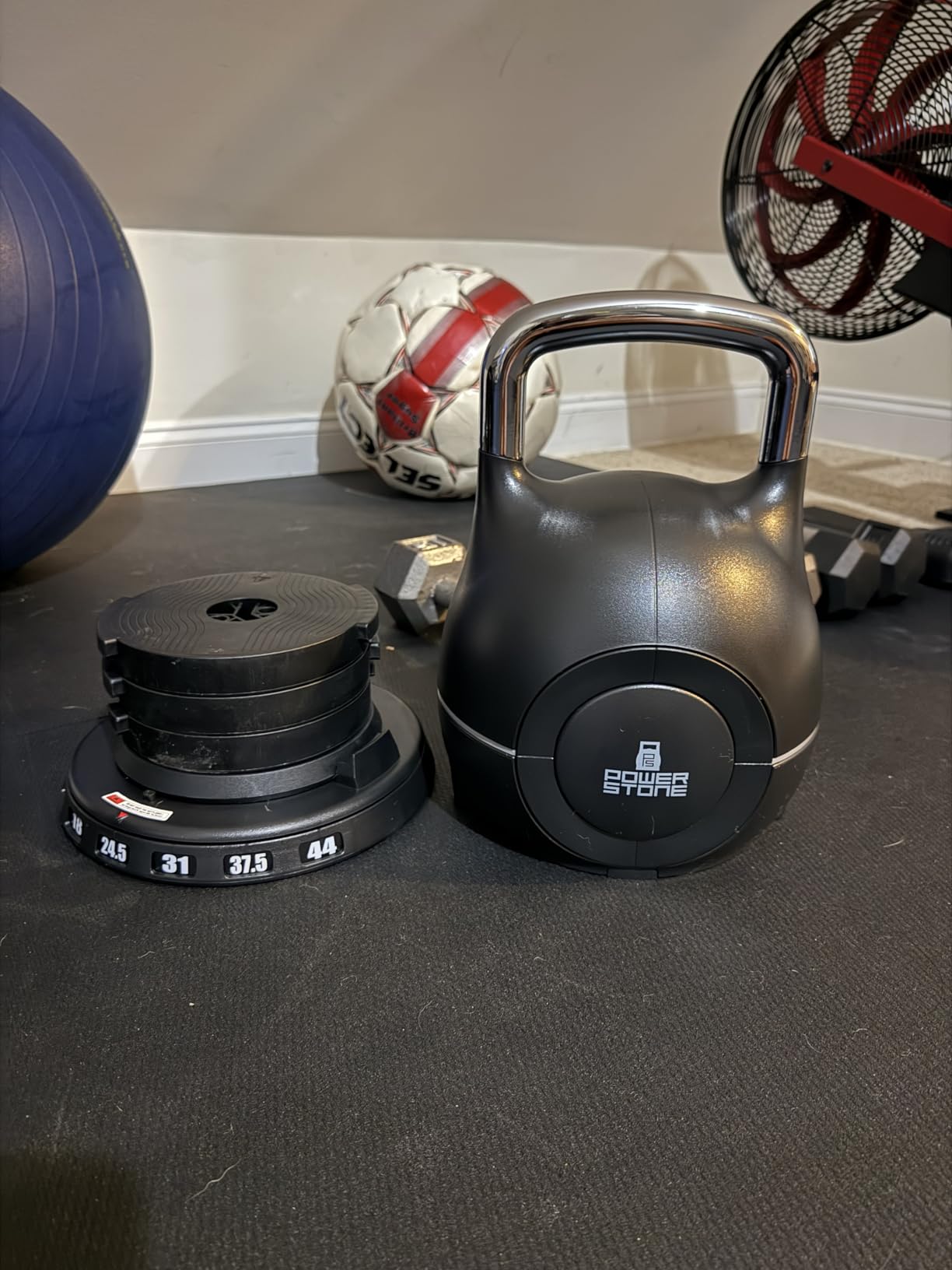 Lifepro Powerflow Plus Adjustable Kettlebell 7 in 1 up to 44 lbs | Quick-adjust dial anti-slip grip space-saving hand weights for home gym strength training customer photo 1
