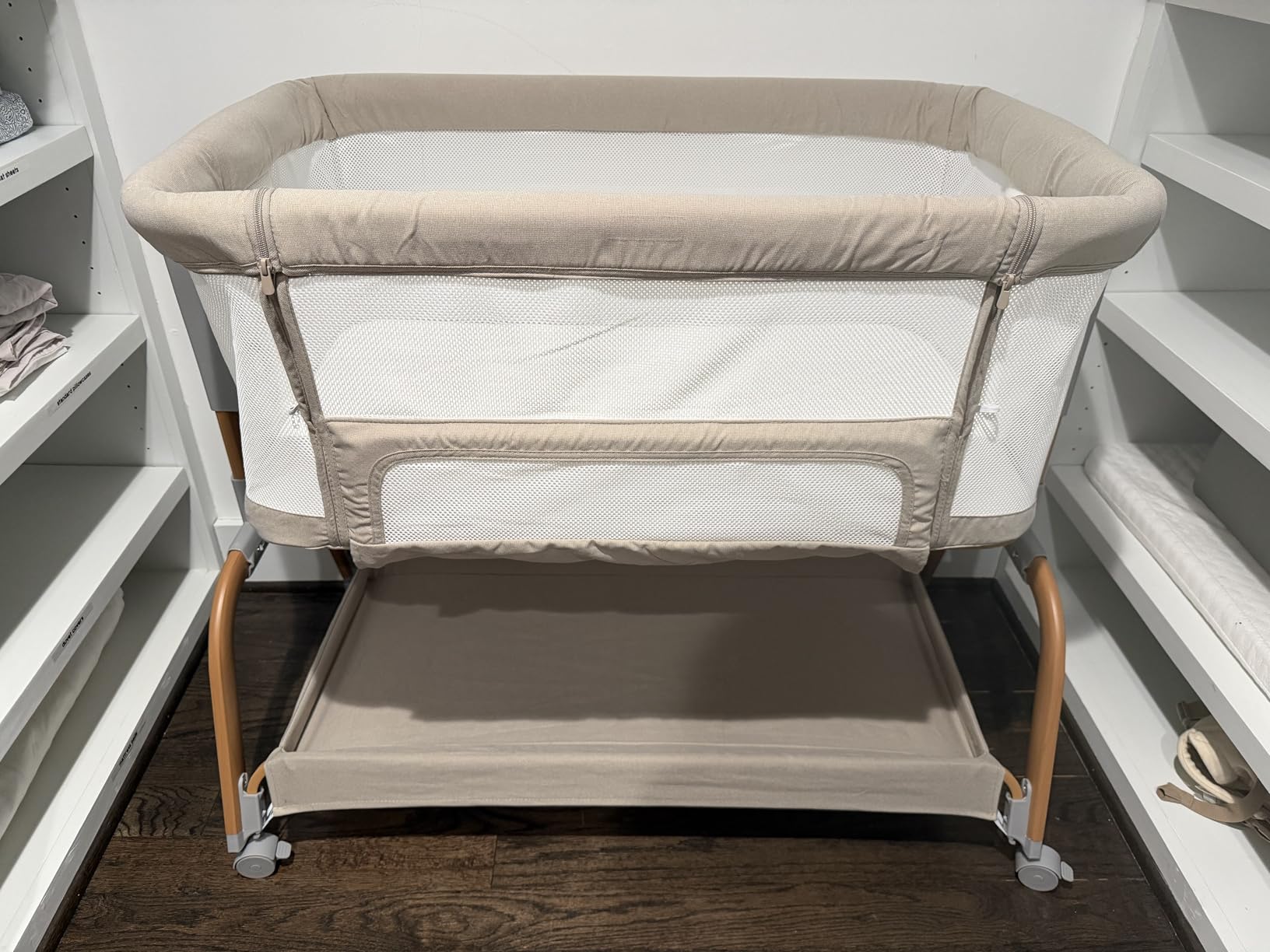 NeoBorn 3 in 1 Baby Bassinet, Bedside Bassinet for Baby, Rocking Bassinet with Breathable Full-Mesh, Mattress and Soft Sheet, Adjustable Height, Stable and Secure Crib for Newborns customer photo 2