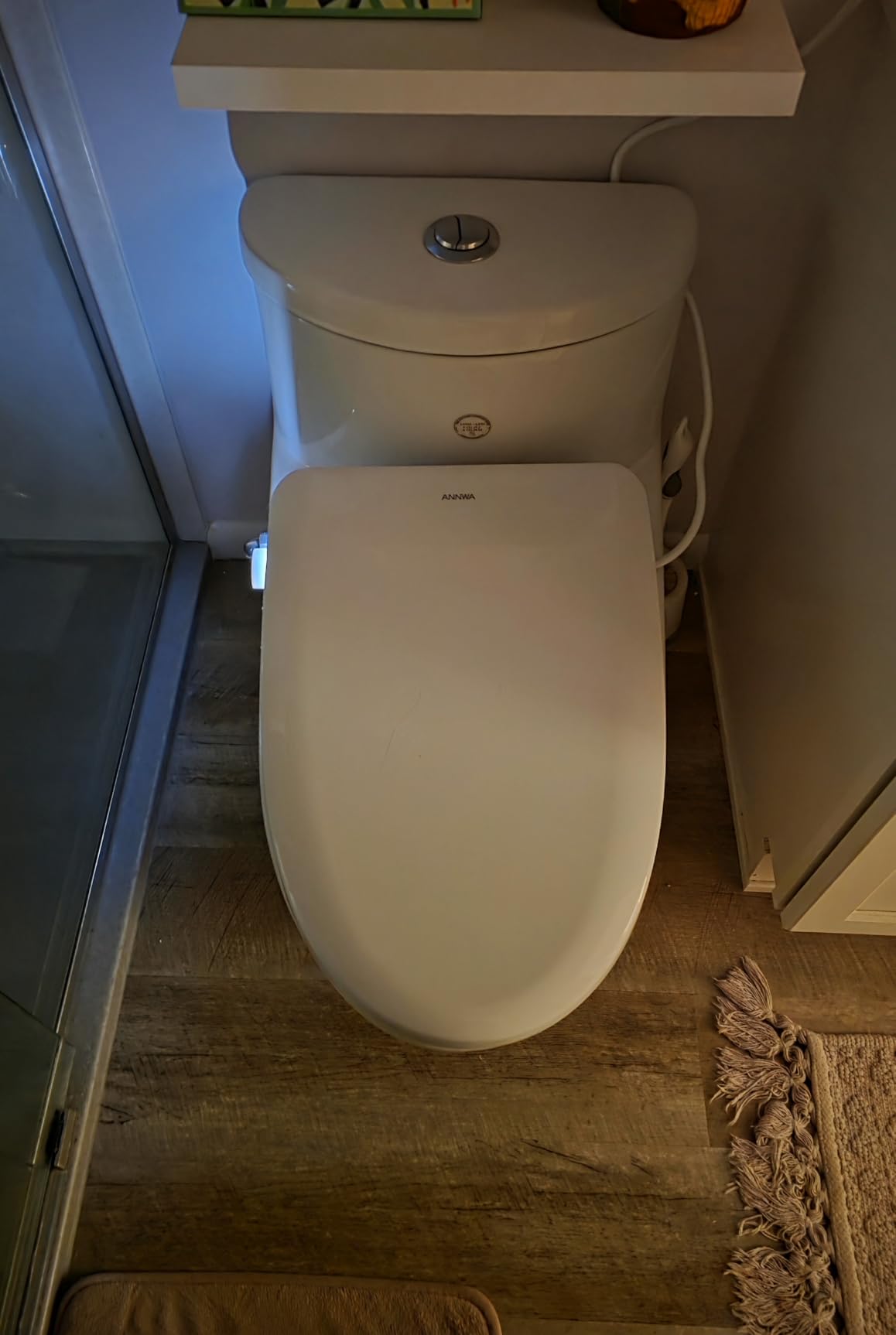 Smart Bidet Toilet Seat with Remote, Adjustable Heated Seat&Air Dryer, Endless Instant Warm Water, Multiple Spray Modes, Stainless Steel Nozzle, Soft Close, Deodorizer, 3D Curved(AMZ-US-NKH3101-NA) customer photo 2