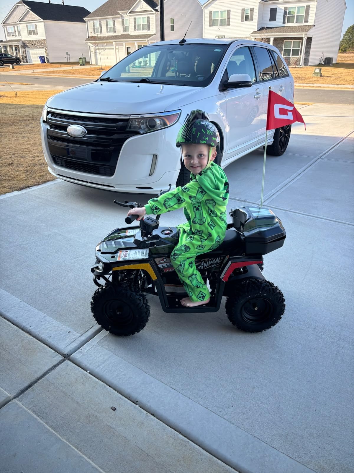 Animal Kids ATV for Ages 6+, 143 lb Capacity, 36V Electric 4 Wheeler with 500W Brushless Motor, LFP Battery, Dual Speed 10-15 MPH, Dual Suspension Disc Brake Quad Bike with Storage Case customer photo 1