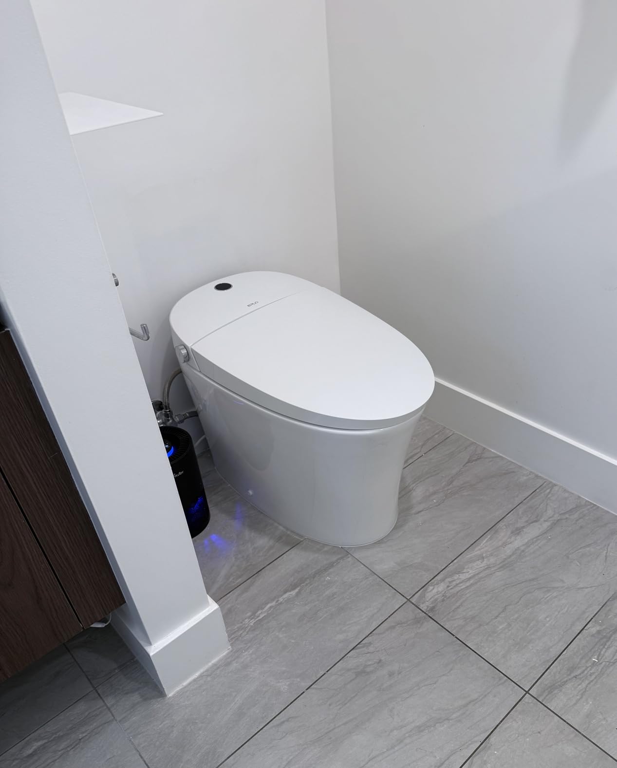 EPLO Smart Toilet Bidet with Tank,Foam Shield,1000g MaP Powerful Flush,Blackout Flush,Dual Auto Flush,Heated Seat,Air Dryer,Modern Elongated Japanese One Piece Bidet for Small Bathrooms E18 customer photo 1