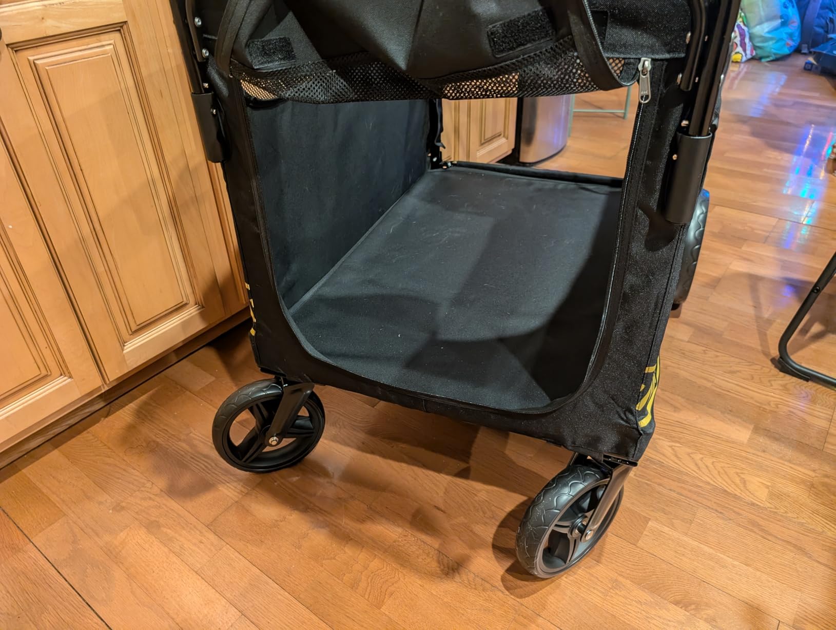 All Terrain Pet Stroller for Medium & Large Dogs with Ramp, Foldable Dog Stroller with Brakes, 3 Entrances, Dual Adjustable Handles with Reversible Push, 160lbs Weight Capacity customer photo 2