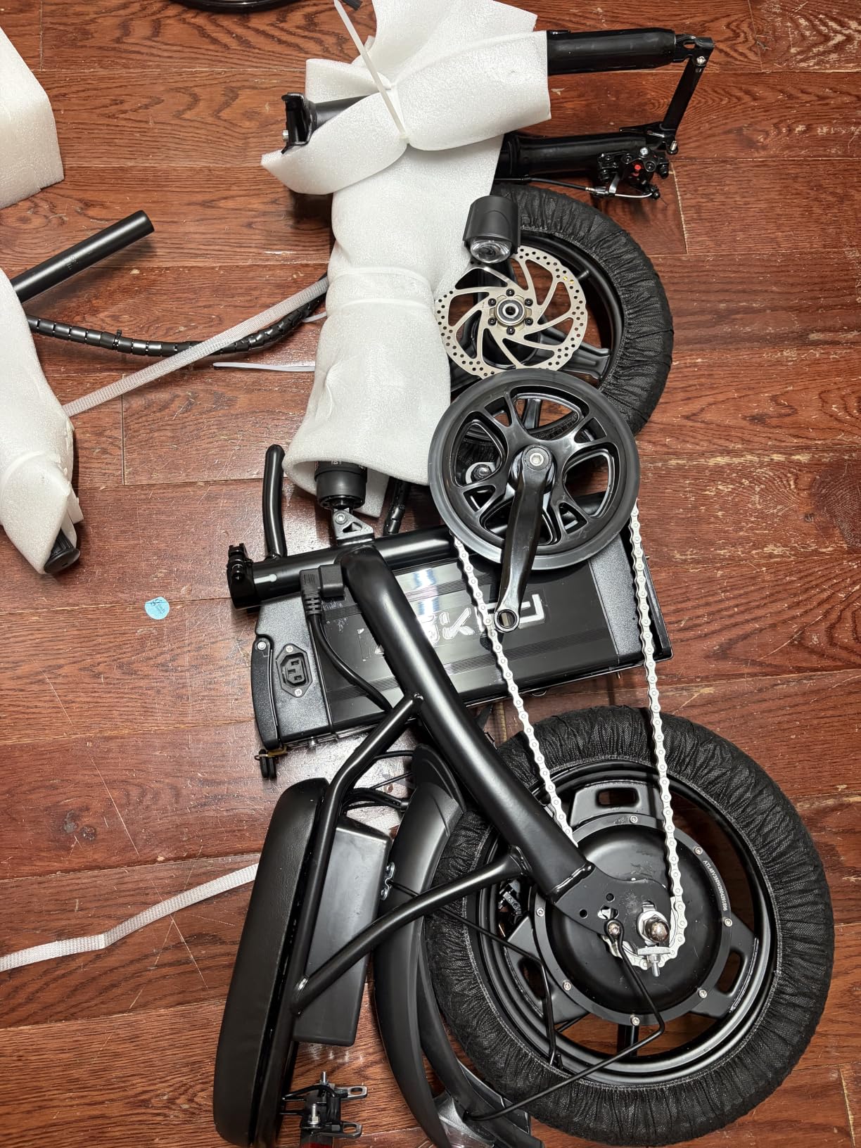 Foldable Electric Bike for Adults and Teens, 740W Peak Motor Ebike, 48V 10/20AH Removable Battery, 30-60 Miles PAS Range, Folding E-Bike, 14 Inch Mini Electric Bicycle customer photo 1