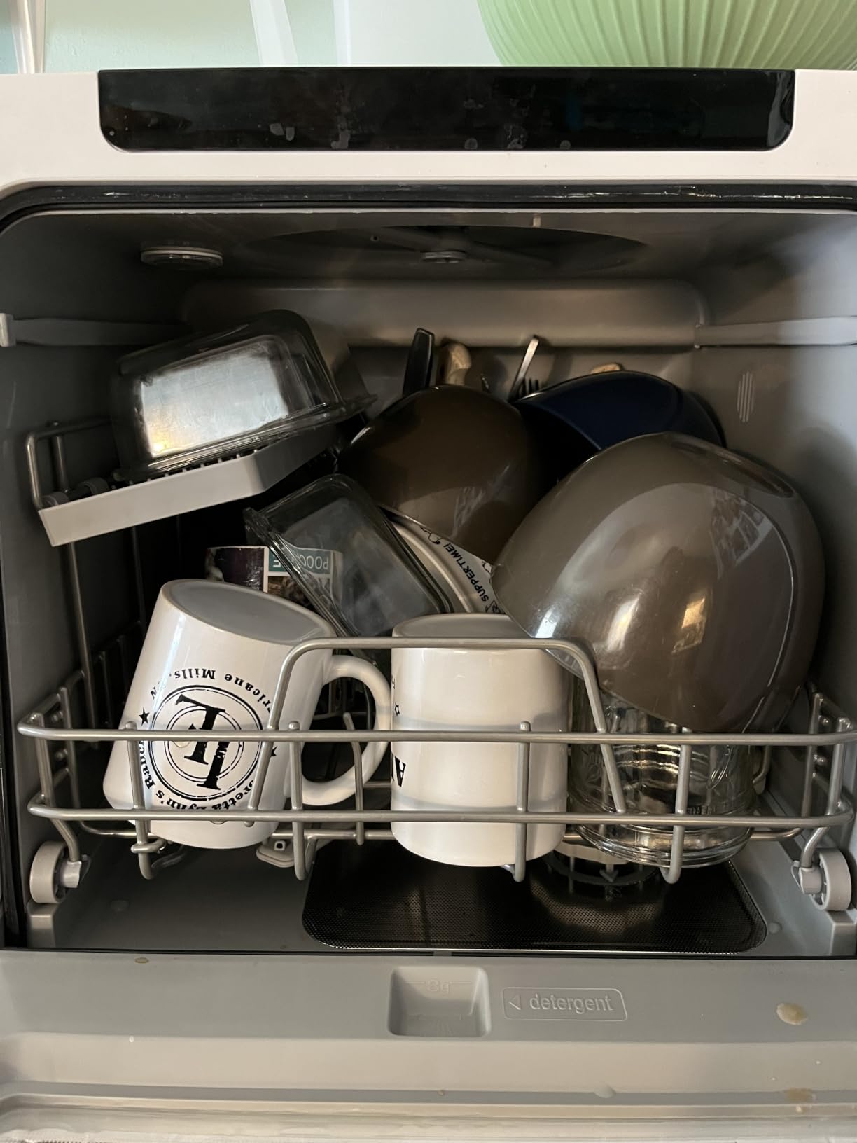 EUHOMY Countertop Dishwasher Portable, 8 Programs with 5L Tank, Black, 40dB, 360 Degree Dual Spray Arms, 29-min Quick Wash, Child Lock and Delay Mode, 167F, 73h Ventilation customer photo 2