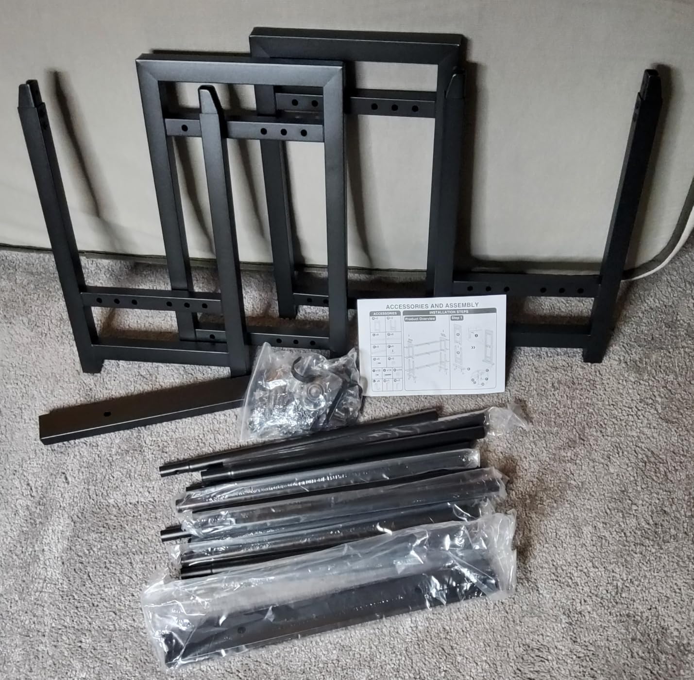 niffgaff 3 Tier Adjustable Dumbbell Rack, Weight Rack for Home Gym, 450 lb Capacity with Extra Storage Hooks customer photo 2