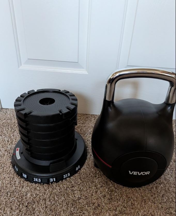 VEVOR Kettlebell, Adjustable Kettlebell with 7 Weight Levels, Die-Cast Aluminum and ABS Material, for Grip Strength Training, Full-body Workout & Cross-Training customer photo 1