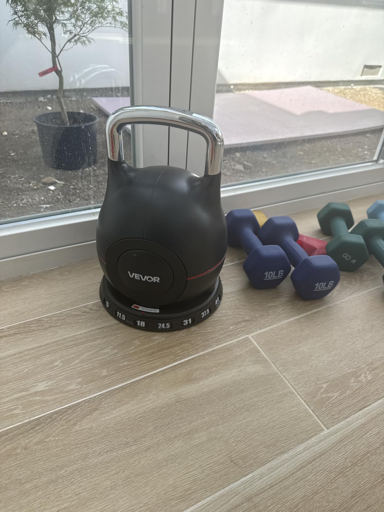 VEVOR Kettlebell, Adjustable Kettlebell with 7 Weight Levels, Die-Cast Aluminum and ABS Material, for Grip Strength Training, Full-body Workout & Cross-Training customer photo 2
