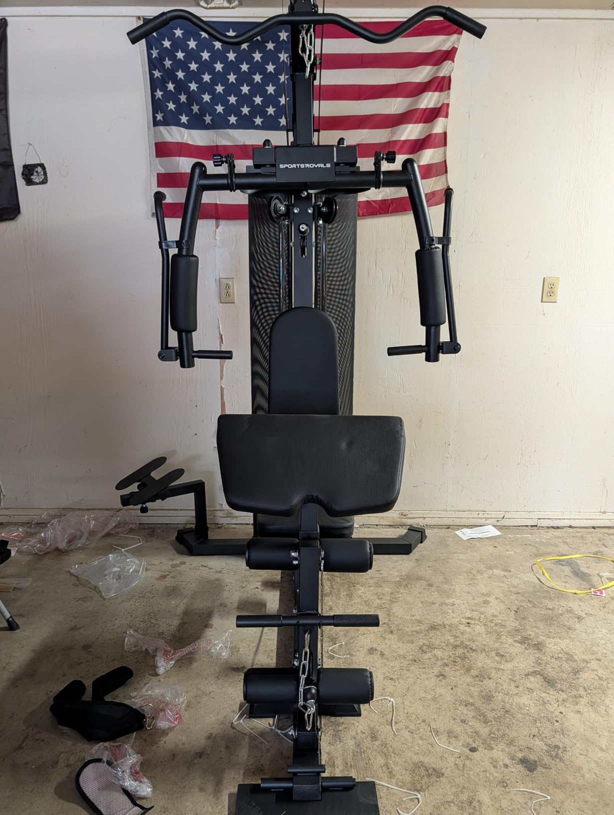 SPORTSROYALS Home Gym, Workout Station with 150LBS Weight Stack | Multifunctional Home Gym Equipment, Exercise Equipment for Full Body Strength Training customer photo 1