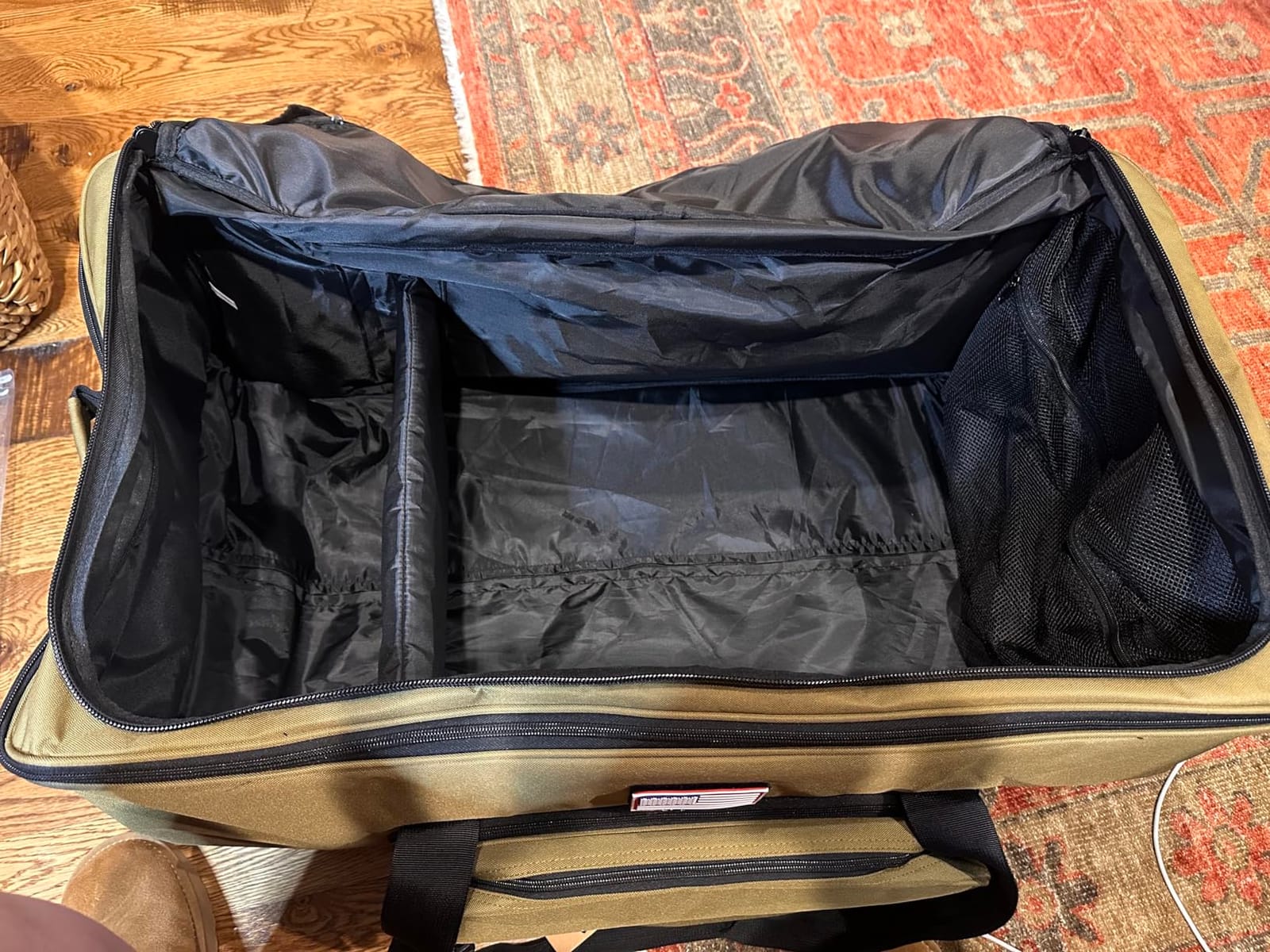150L Large Rolling Duffle Bag with Wheels, Heavy Duty 32'' Tri-Wheel Gear Hauler for Camping, Moving Sports Equipment, Military & Airline Checked Bag Approved, Black customer photo 1
