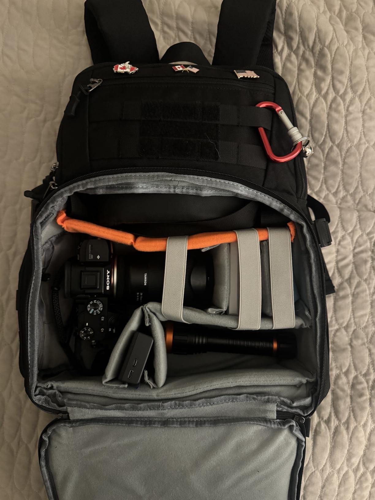 RAINSMORE Camera Backpack, DSLR/SLR/Mirrorless Camera Bag for Photographers | 15.6 Inch, Waterproof Tactical Photography Backpack Case, with Rain Cover & Tripod Holder customer photo 2