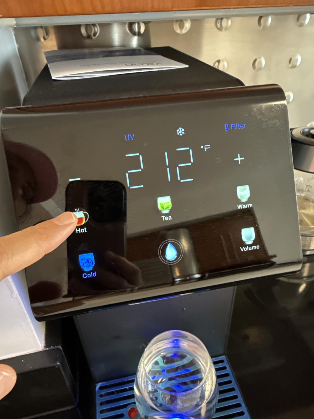 Countertop Water Dispenser, Hot & Cold Water Dispenser, Black | Bottleless Water Dispenser with 4-Stage Filtration, UV Sterilization, WQA & NSF/ANSI 42 Certified, Full Installation Kit customer photo 2