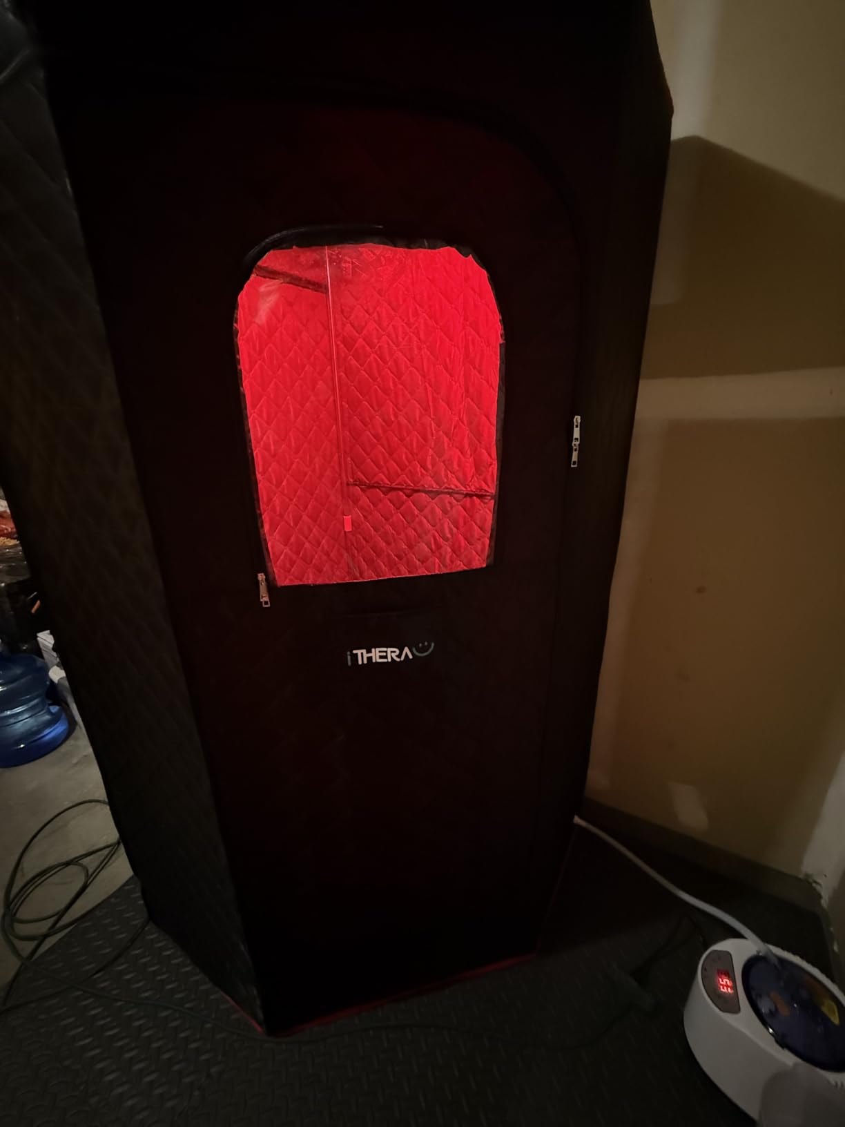 I-THERA-U XL Infrared Sauna Box with True 660 & 850nm Red Light Therapy Lamp, Portable Red Light Sauna for Home, Full Body Steam Tent with 3L 1200w Steamer, 15 Levels Heat, Chair, Remote, 90 Min Timer customer photo 1