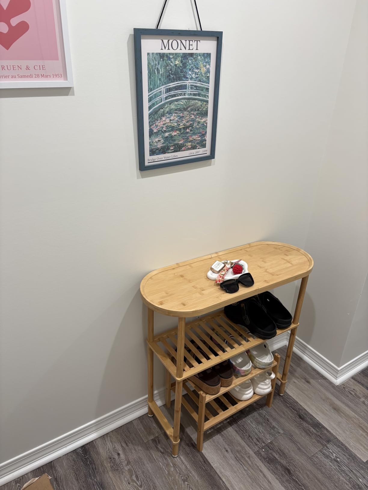 Small Entryway Table Bamboo 30.7