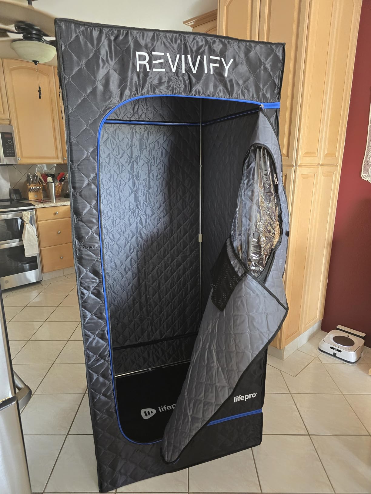 LifePro Revivify Deluxe Portable Sauna for Home with Red Light Therapy - Easy-to-Use Portable Infrared Sauna for Home - 2.6L Steamer & 6 Essential Oils customer photo 2