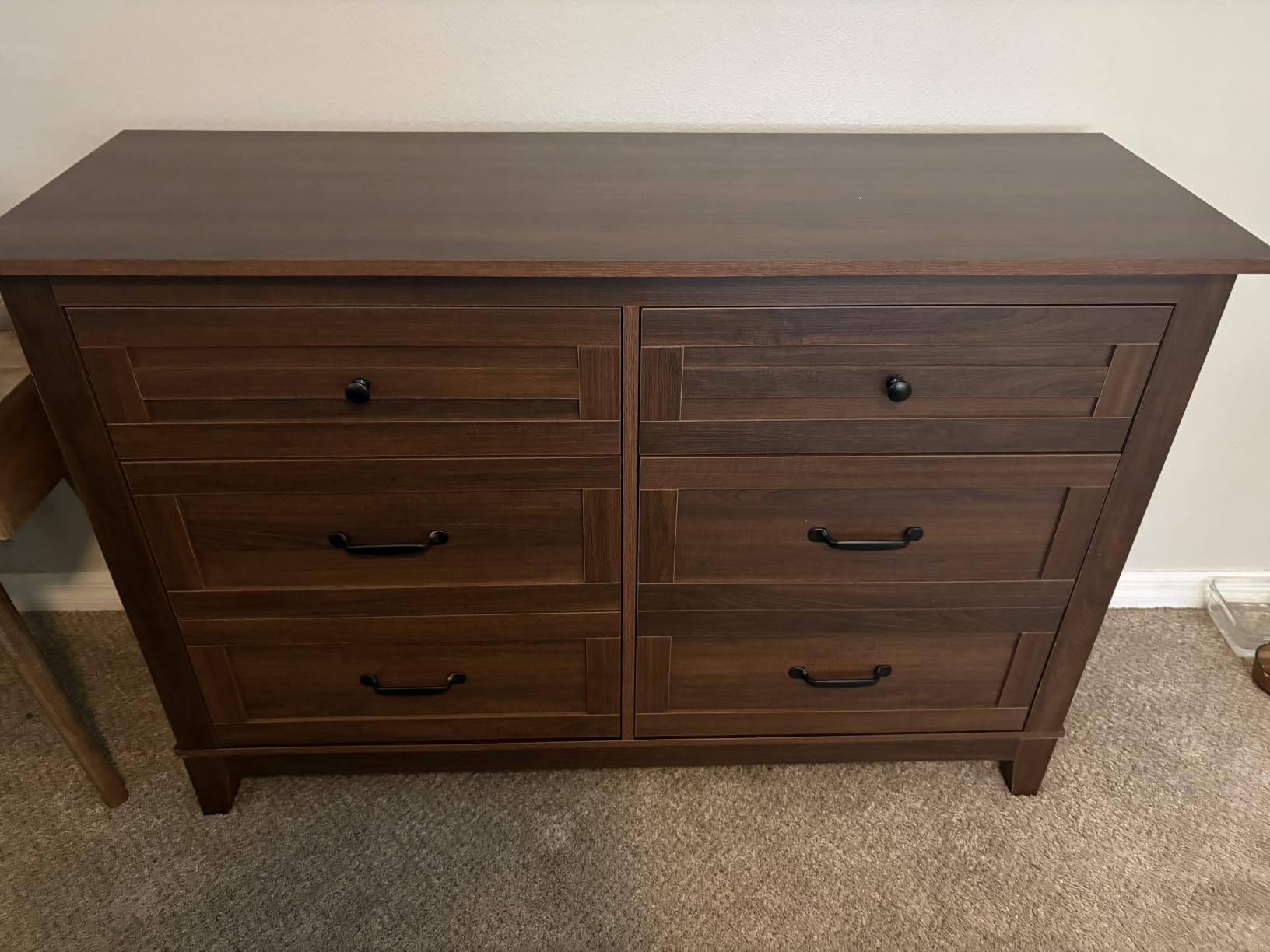 GarveeHome 5 Dresser for Bedroom, 41.3 in Tall Vertical Drawer Dresser with Large Storage, Freestanding Wooden Closet Chest for Bedroom, Living Room, Walnut customer photo 1