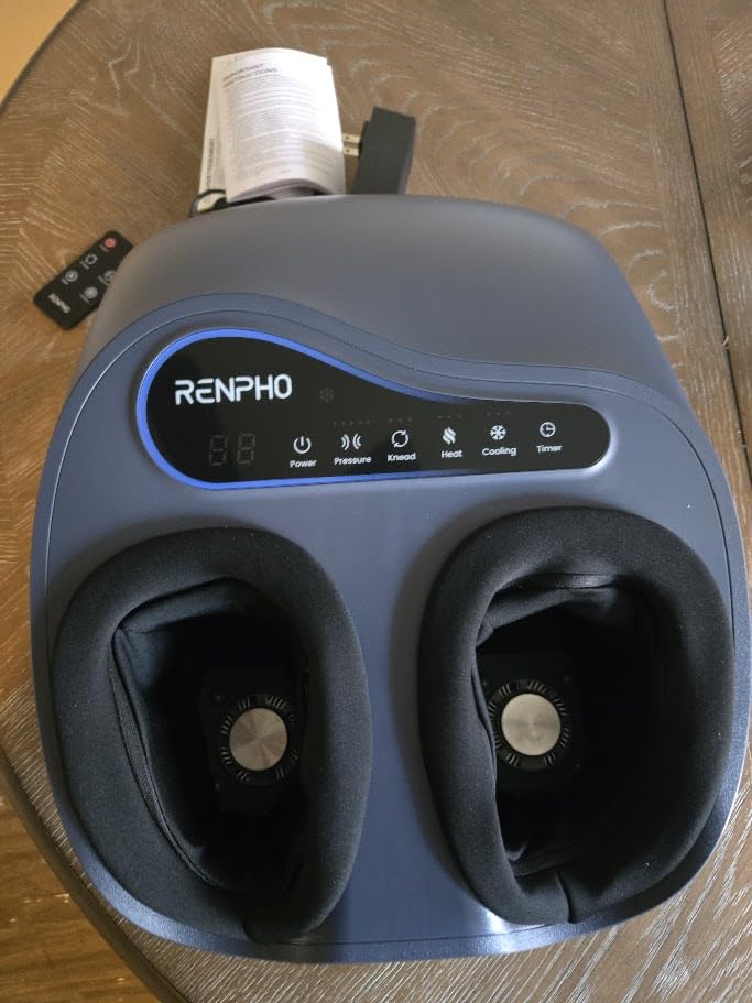 RENPHO Thermacool 2-in-1 Foot Massager with Heat & Cold, FSA Eligible HSA Store Eligible Items, 3 Kneading & 5 Compression for Neuropathy and Plantar Fasciitis, Gifts for Men, Up to Men's US Size 13 customer photo 1