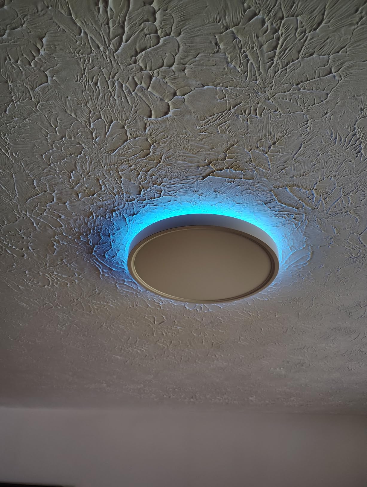 Smart Ceiling Light, 12 Inch RGBIC LED Flush Mount Ceiling Light Fixture, 2400LM, DIY Colors, Alexa & Google Compatible, 2200K-6500K for Bedroom, Living Room, White, 1 Pack customer photo 2