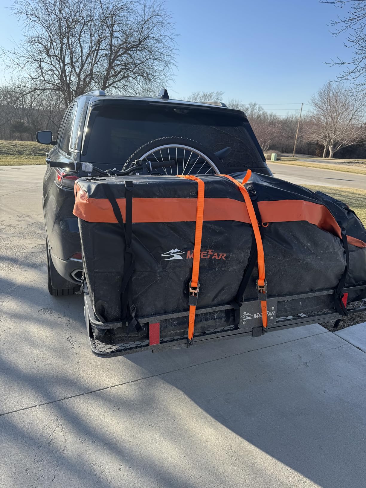 Hitch Mount Cargo Carrier Rack Basket 53