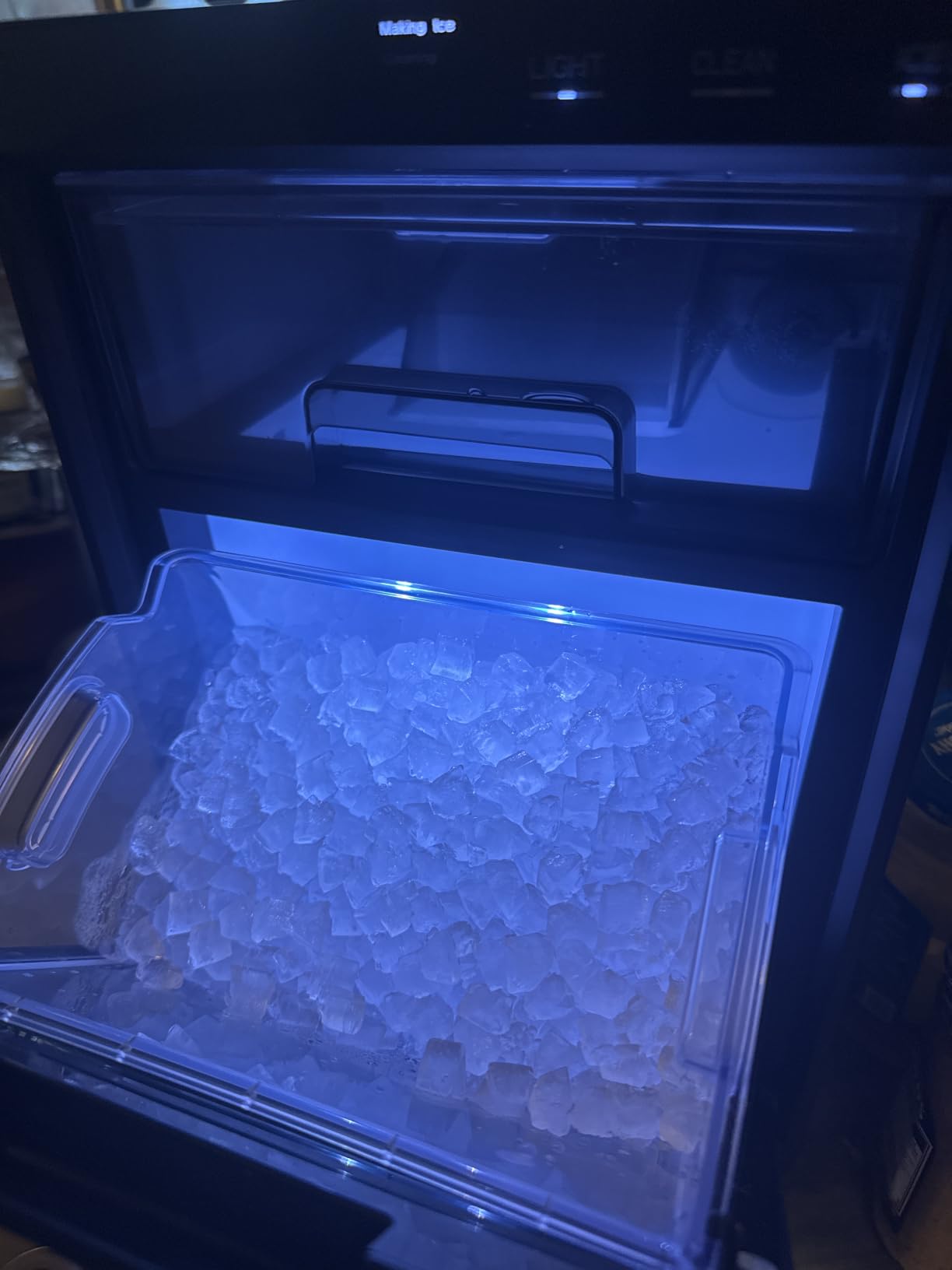 EUHOMY Nugget Ice Maker Countertop, 44Lbs/24H Sonic Ice Maker Machine, Self-Cleaning Pellet Ice Makers with Ice Scoop&Basket, Countertop Pebble Ice Maker for Home/Kitchen/Office customer photo 2