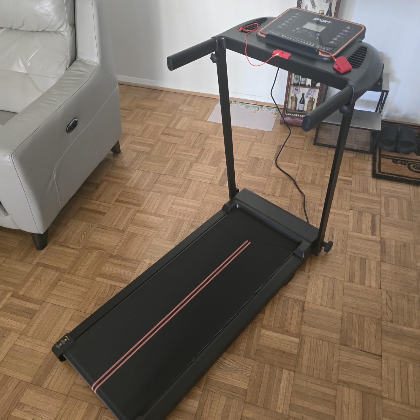 Treadmills for Home Walking Pad - Foldable Treadmill Under Desk with Handle Bar 0.6-6.2 MPH Portable Folding Pads Compact Running Machine Quiet Lightweight customer photo 2