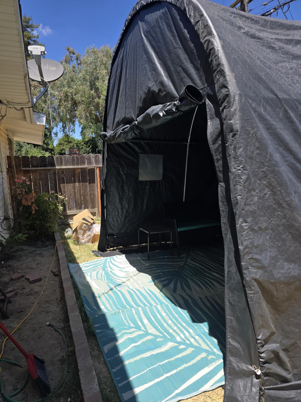 COBIZI Carport 12x20 Heavy Duty Storage Shelter Shed Portable Garage with All-Steel Metal Frame & Vents, Round Style Outdoor Storage Shed for Car, Truck, Boat, Waterproof Carport Canopy Anti-Snow customer photo 1