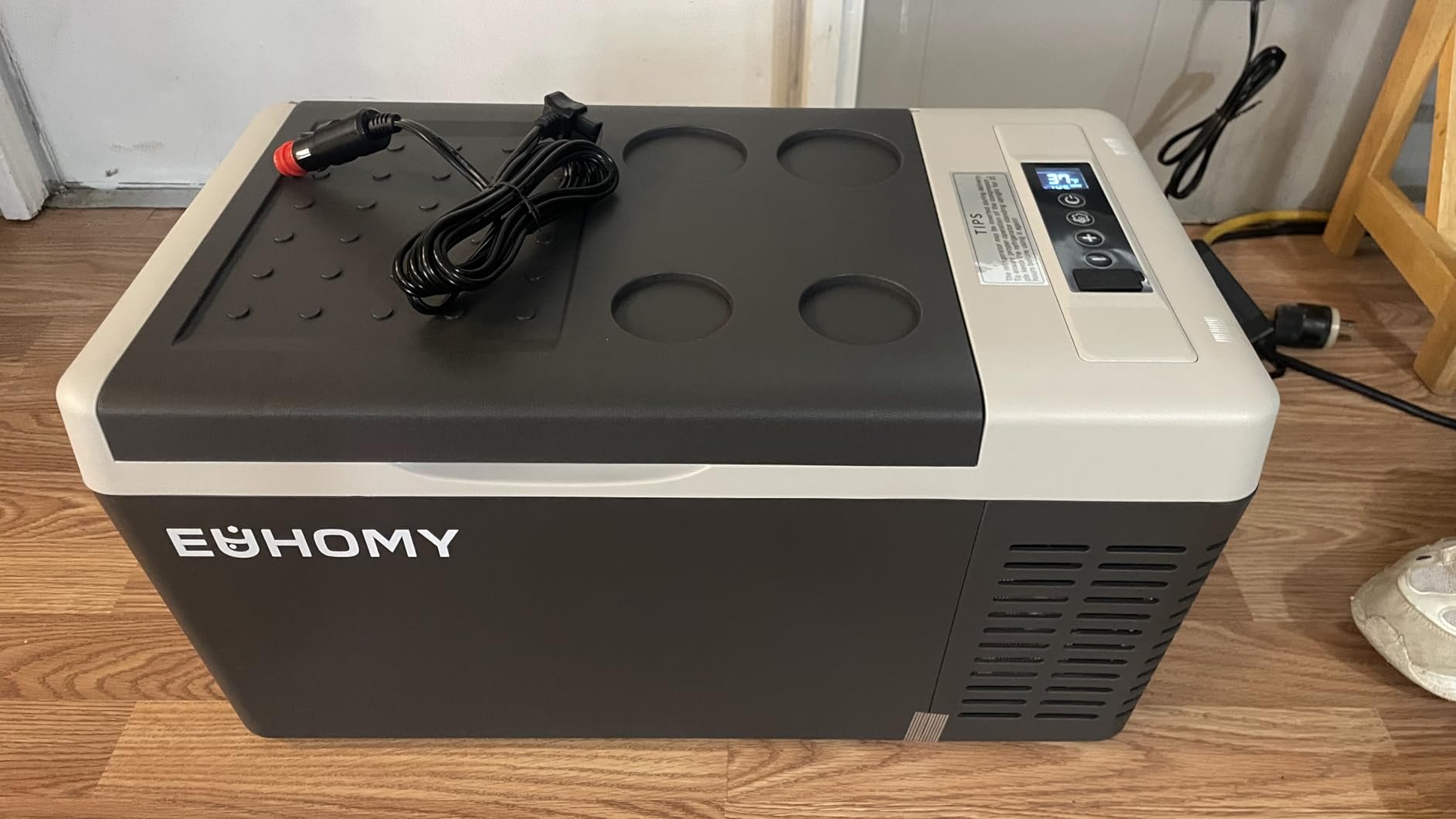 EUHOMY 12 Volt Refrigerator, 19QT(18L) Compressor Electric Cooler APP Control, Car Fridge -4℉~68℉, Portable Refrigerator 12/24V DC 110-240V AC, Portable Freezer for Camping, Boat, Travel customer photo 2