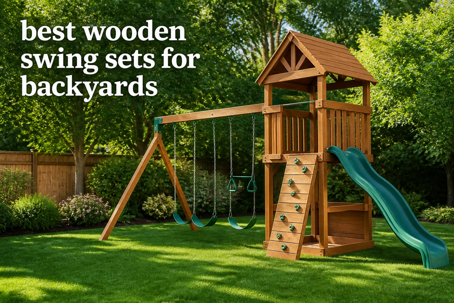 best wooden swing sets for backyards