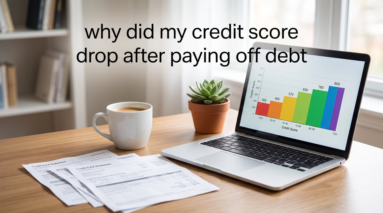 why did my credit score drop after paying off debt