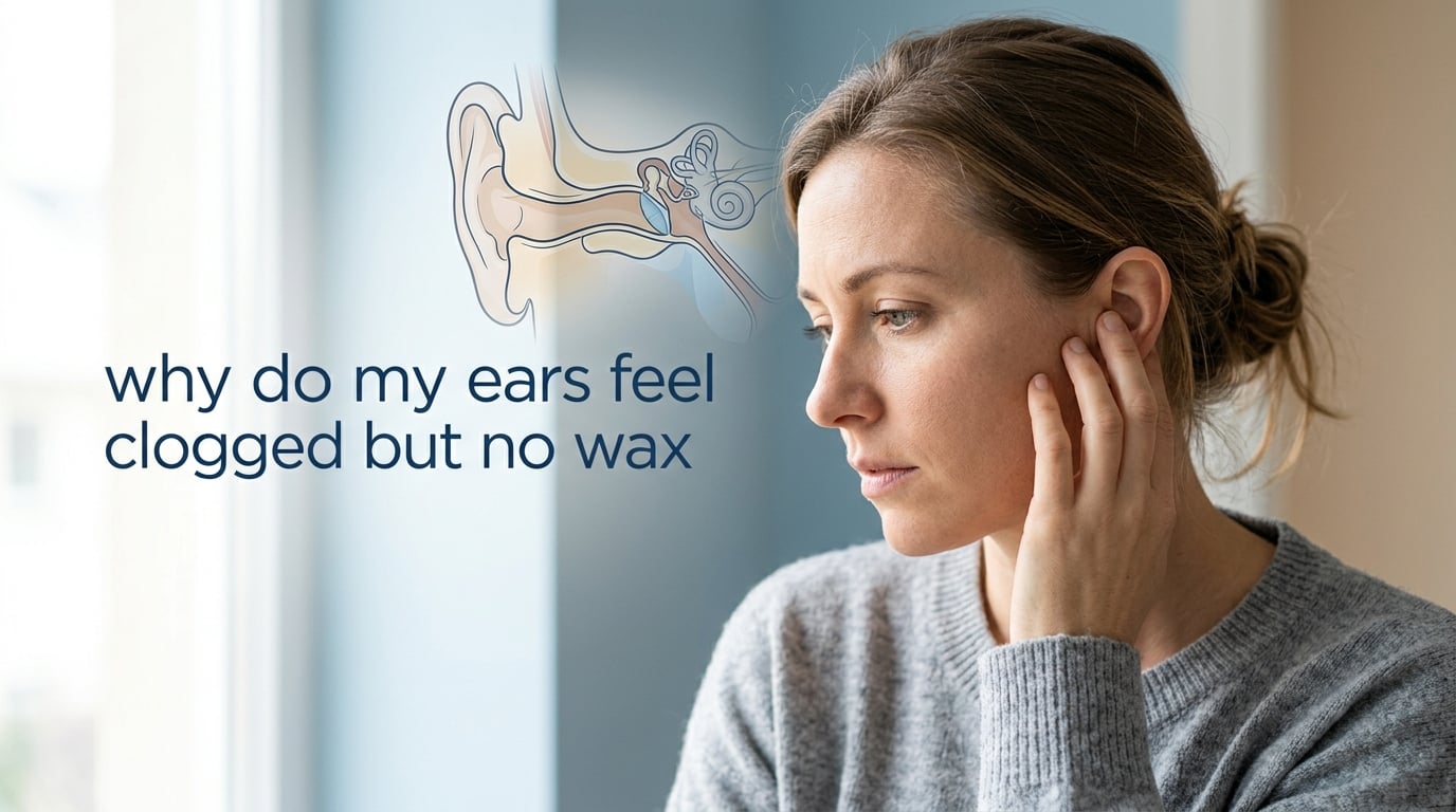 why do my ears feel clogged but no wax