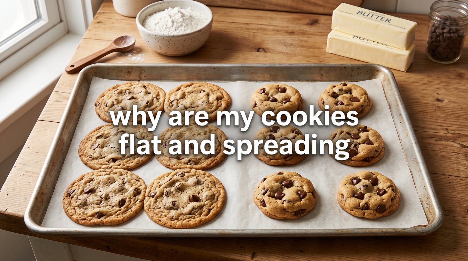 why are my cookies flat and spreading